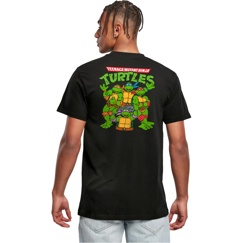 Merchcode Teenage Mutant Ninja Turtles - Turtles Team Heren Tshirt - Zwart